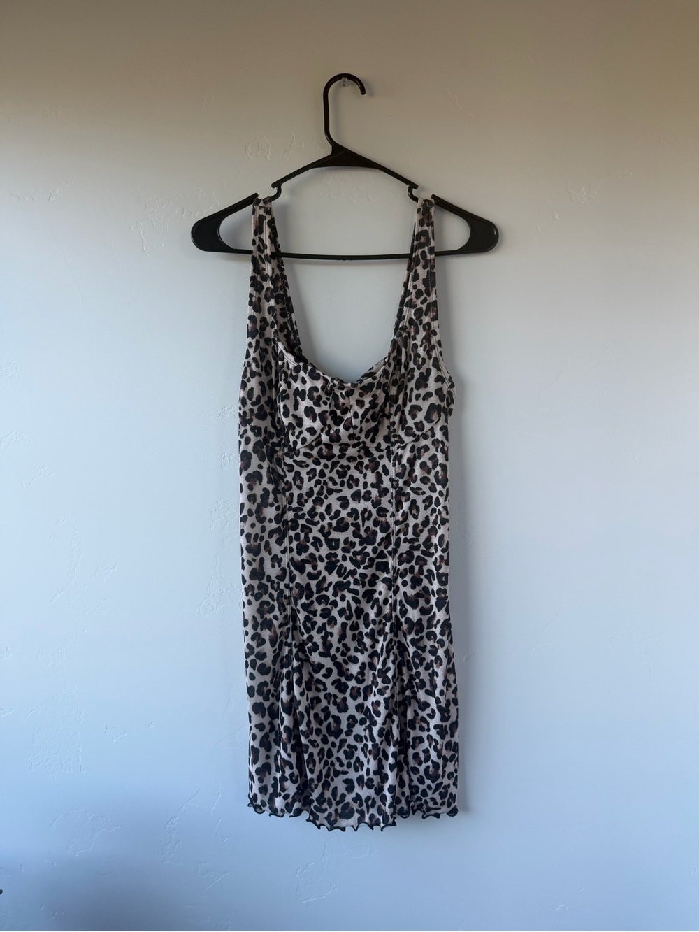 wild fable Leopard-Print Swimsuit Cover Up Dress - Beige, Black and Brown